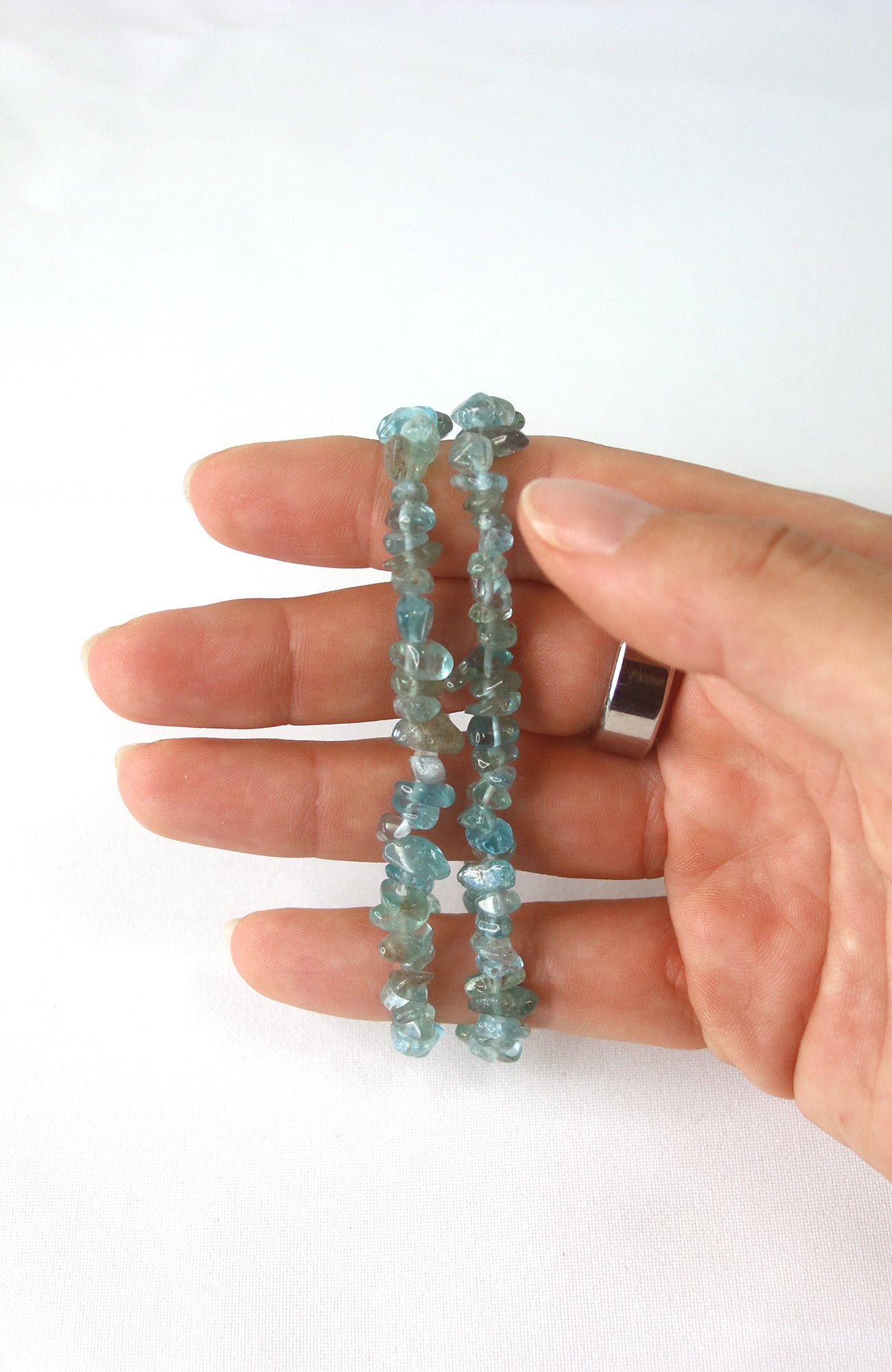 Green Apatite Chip Bracelet